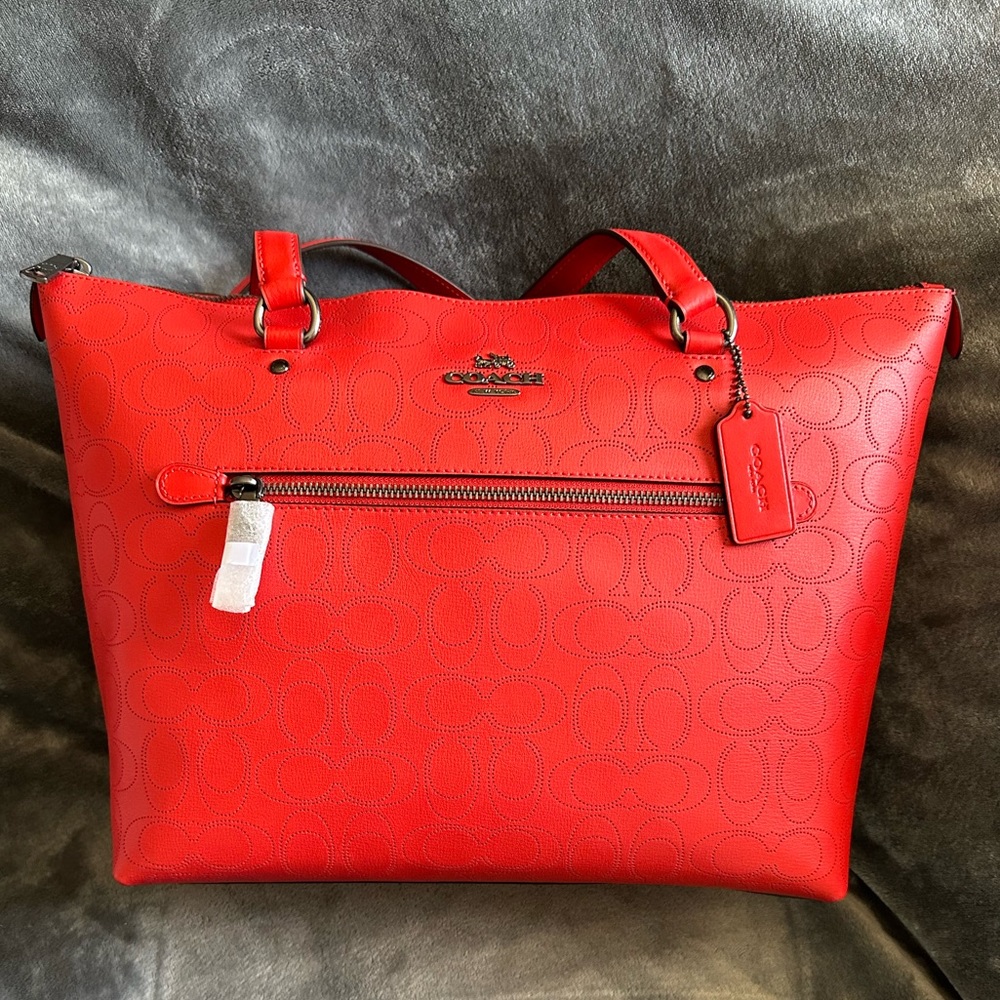 Coach Perforated Signature Gallery Tote